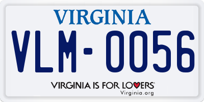 VA license plate VLM0056