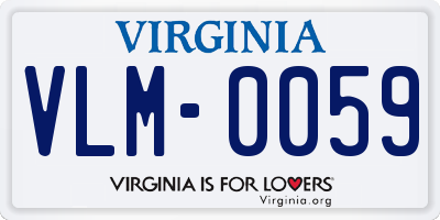 VA license plate VLM0059