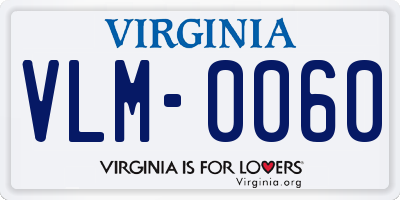 VA license plate VLM0060