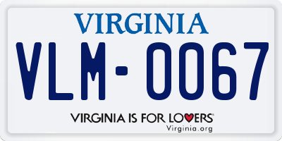 VA license plate VLM0067