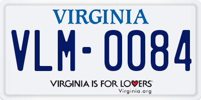 VA license plate VLM0084