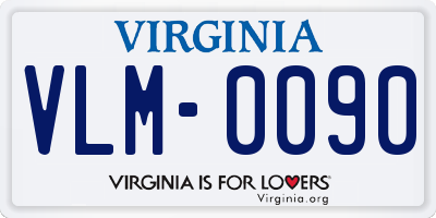 VA license plate VLM0090