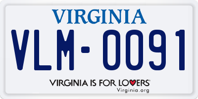 VA license plate VLM0091