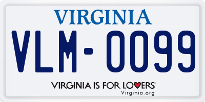 VA license plate VLM0099