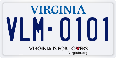 VA license plate VLM0101