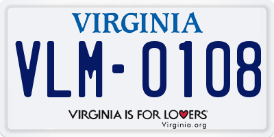 VA license plate VLM0108