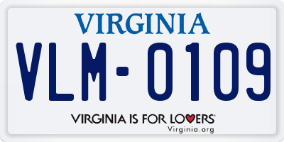 VA license plate VLM0109