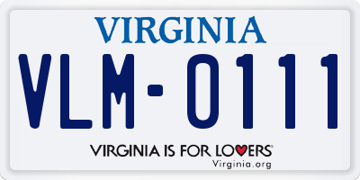 VA license plate VLM0111