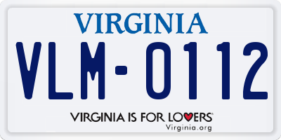 VA license plate VLM0112