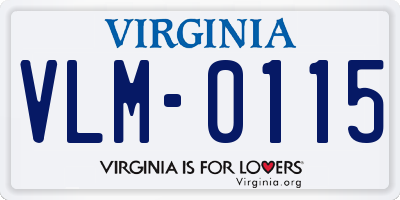 VA license plate VLM0115