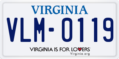 VA license plate VLM0119