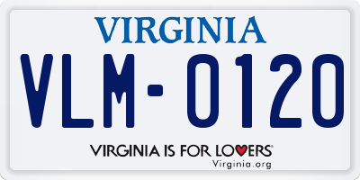 VA license plate VLM0120