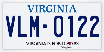 VA license plate VLM0122