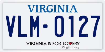 VA license plate VLM0127