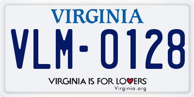 VA license plate VLM0128