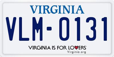 VA license plate VLM0131