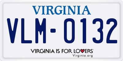 VA license plate VLM0132