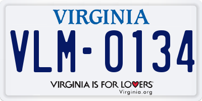 VA license plate VLM0134