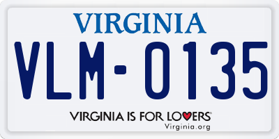 VA license plate VLM0135