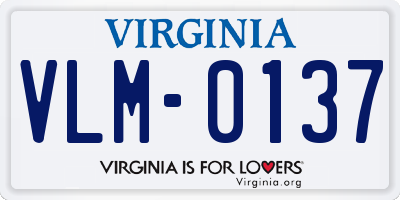 VA license plate VLM0137