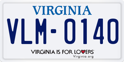 VA license plate VLM0140