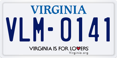 VA license plate VLM0141