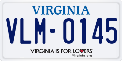 VA license plate VLM0145