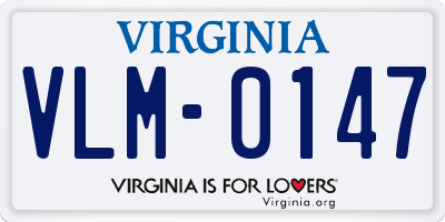 VA license plate VLM0147