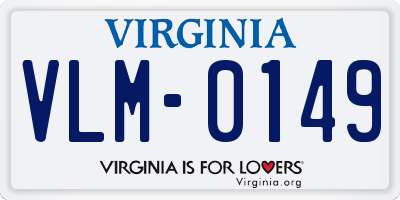 VA license plate VLM0149