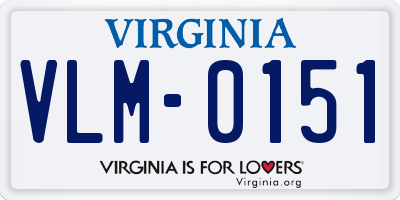 VA license plate VLM0151