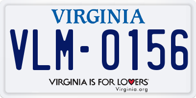 VA license plate VLM0156