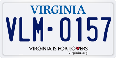 VA license plate VLM0157