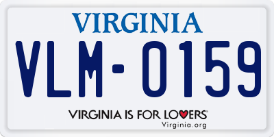 VA license plate VLM0159