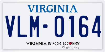 VA license plate VLM0164