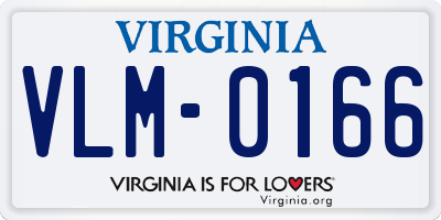 VA license plate VLM0166