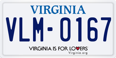 VA license plate VLM0167