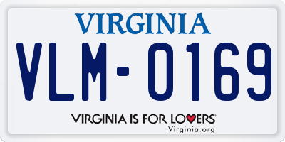 VA license plate VLM0169