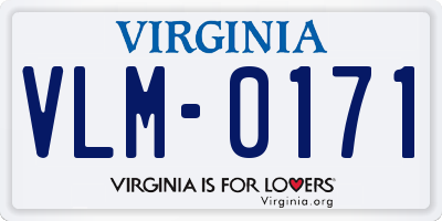 VA license plate VLM0171