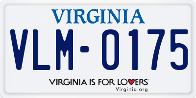 VA license plate VLM0175