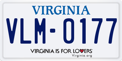 VA license plate VLM0177