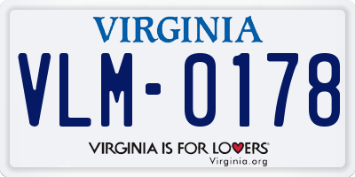 VA license plate VLM0178