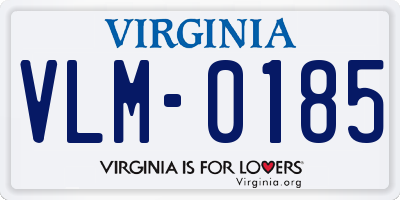 VA license plate VLM0185