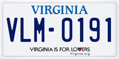 VA license plate VLM0191