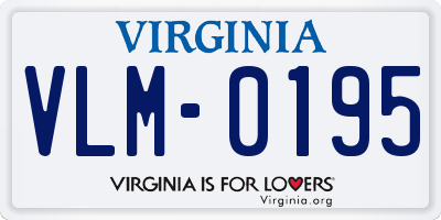 VA license plate VLM0195