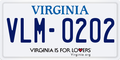 VA license plate VLM0202