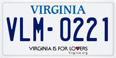 VA license plate VLM0221