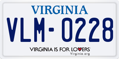 VA license plate VLM0228