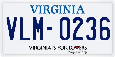 VA license plate VLM0236