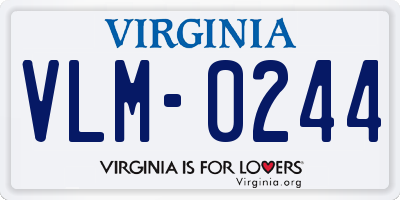 VA license plate VLM0244