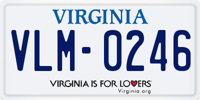 VA license plate VLM0246